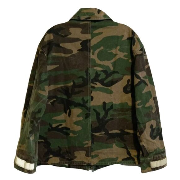 Rocket X Lunch Army Green Camouflage Zip Long Sleeve Camo Military Jacket S - Picture 2 of 10